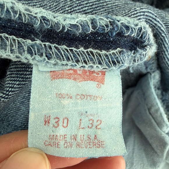Vintage Levi's 501 Jeans 28x31* Actual Dark Stone Acid Wash Tiny USA Made 90s - Picture 10 of 16